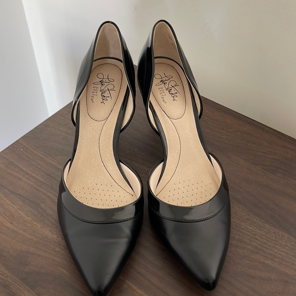 Black pump heels